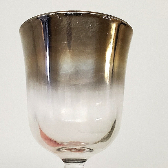 Vintage Mid Century Silver Fade MCM shot glasses - Picture 3 of 4